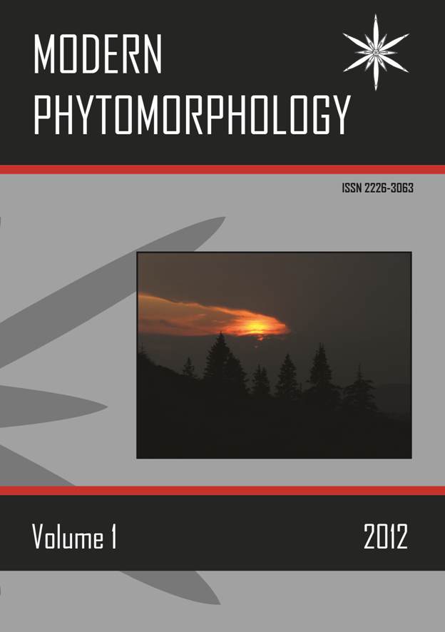 Modern Phytomorphology cover, Vol. 1