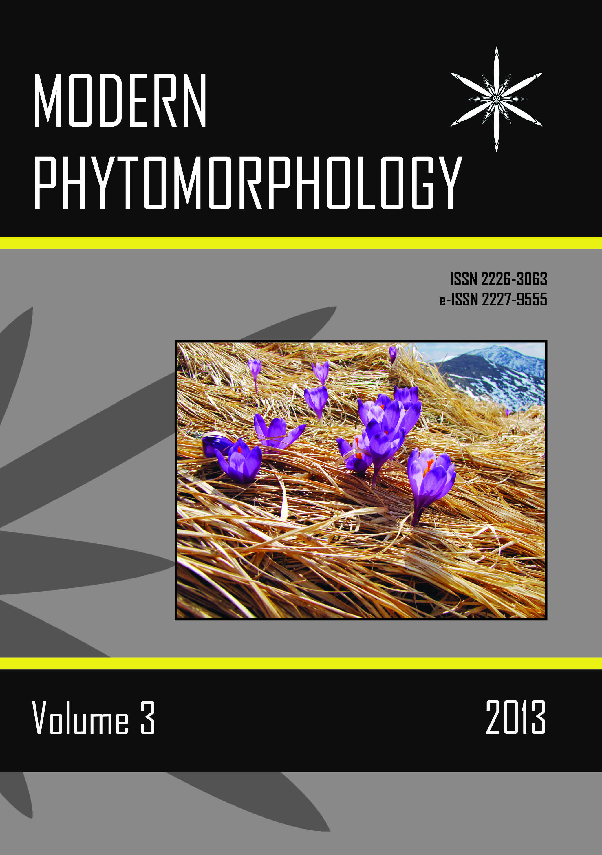 Modern Phytomorphology cover, Vol. 3
